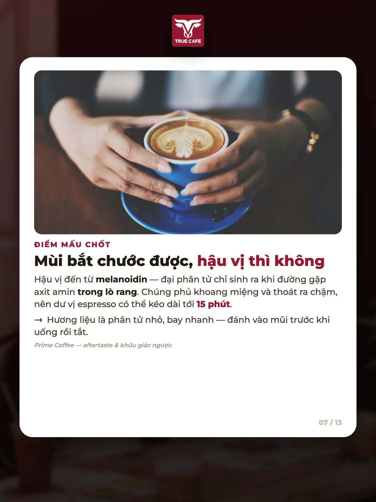 Điểm mấu chốt — Mùi bắt chước được, hậu vị thì không