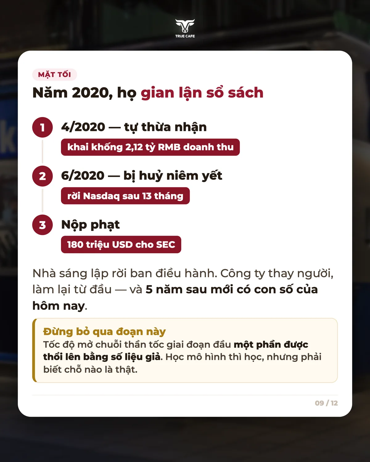 Mặt tối — Năm 2020, họ gian lận sổ sách