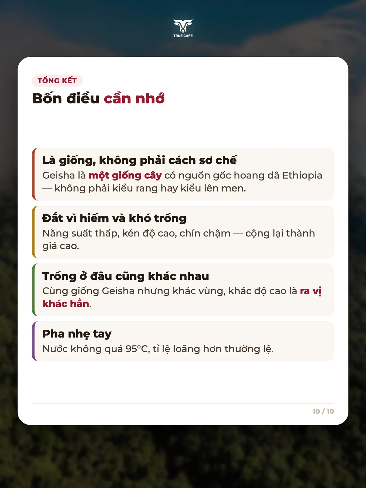 Tổng kết — Bốn điều cần nhớ