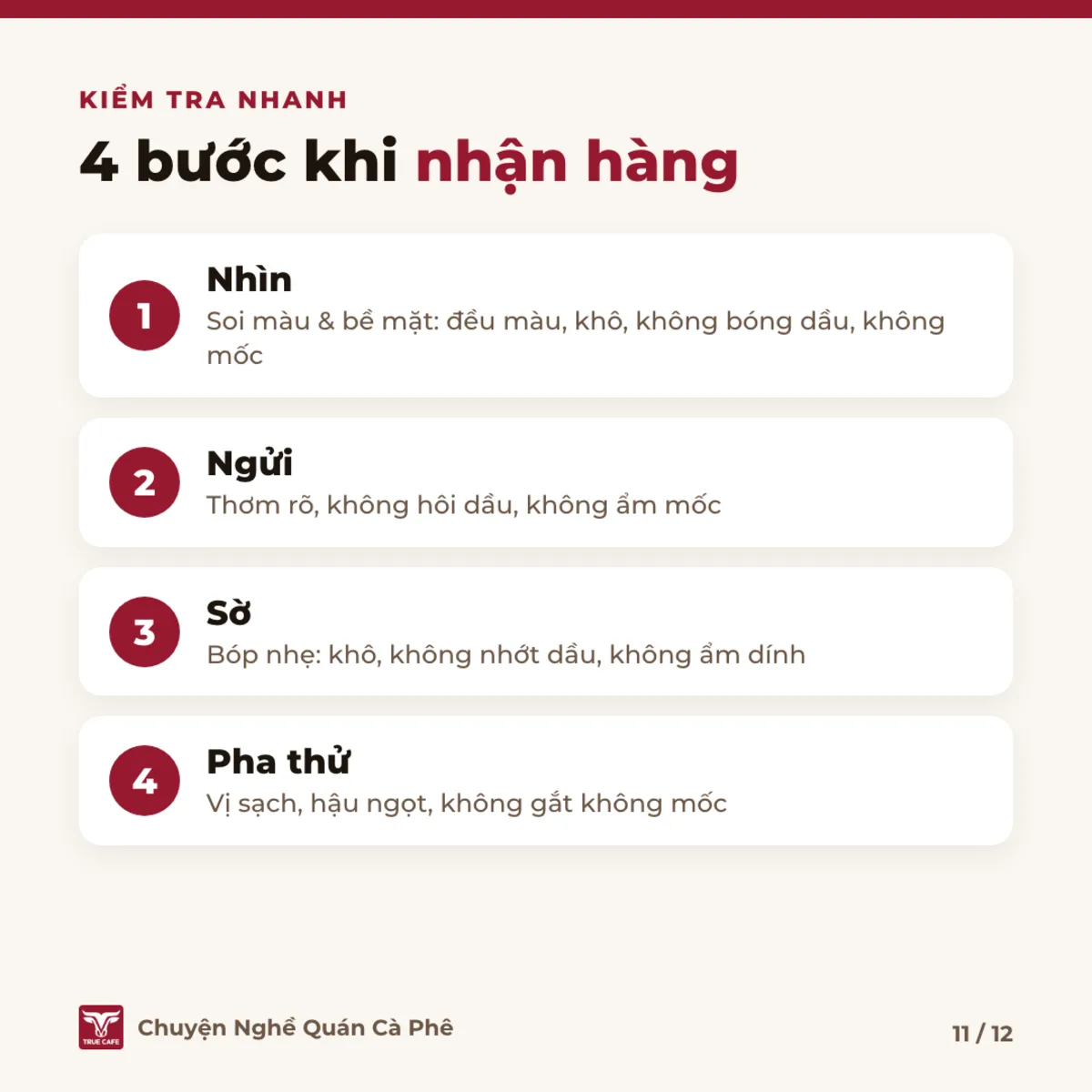 Kiểm tra nhanh — 4 bước khi nhận hàng