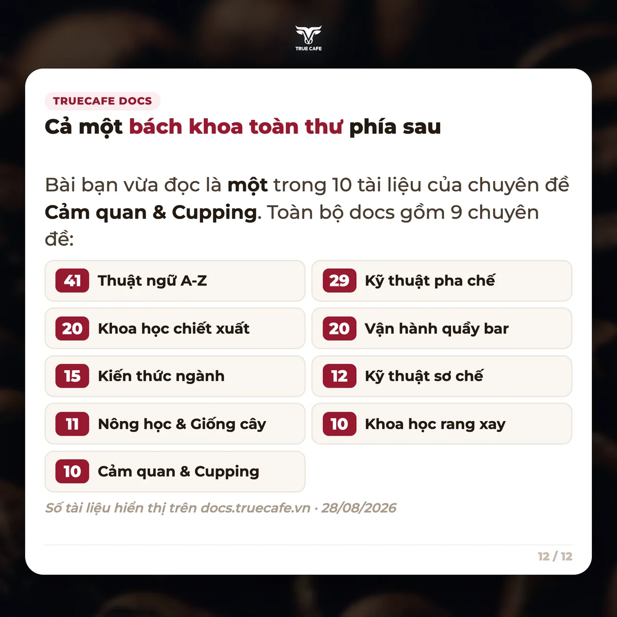 TrueCafe Docs — Cả một bách khoa toàn thư phía sau